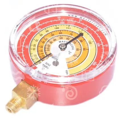 manometr vysokotlaký suchý MC, 80 mm, RBH, R1270, R290, R600a